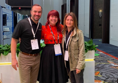 Matthew Bonavita and Jenny Zammitt were glad to welcome Gretchen Schimelpfenig, pictured in the middle, from GLASE Consortium at the Sollum booth
